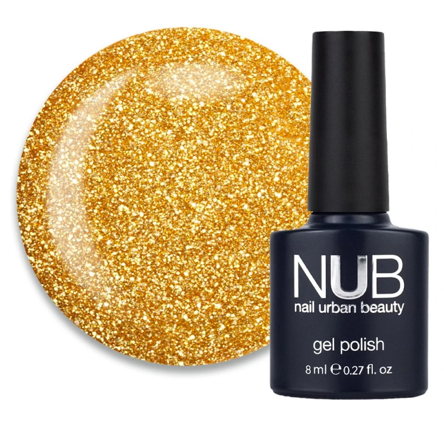 Гель-лак NUB Gel Polish Night Light 15 Desert Sand жовтий охра, світловідбиваючий 8 мл