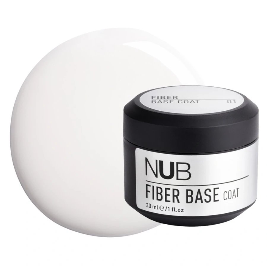 База для гель-лаку з армувальними волокнами NUB Fiber Base Coat 01 Milk молочний 30 мл