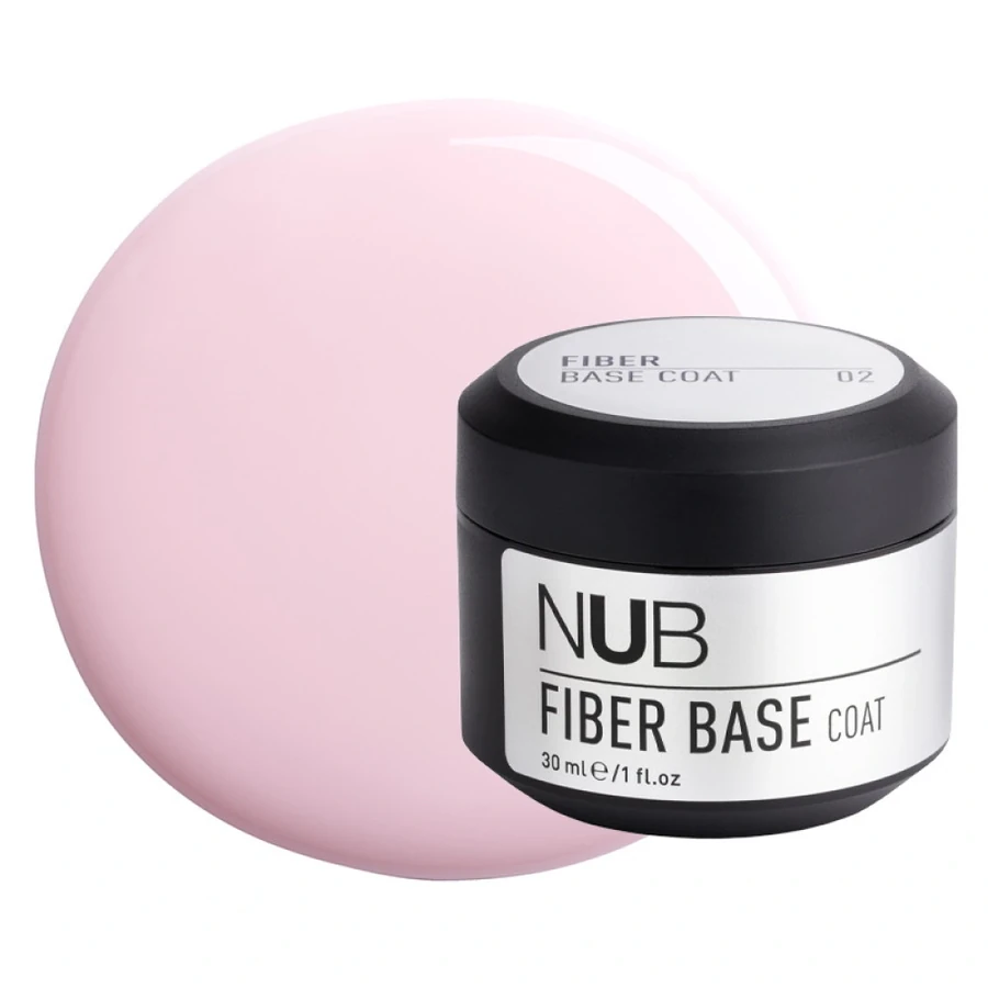 База для гель-лаку з армувальними волокнами NUB Fiber Base Coat 02 Pink світло-рожевий 30 мл