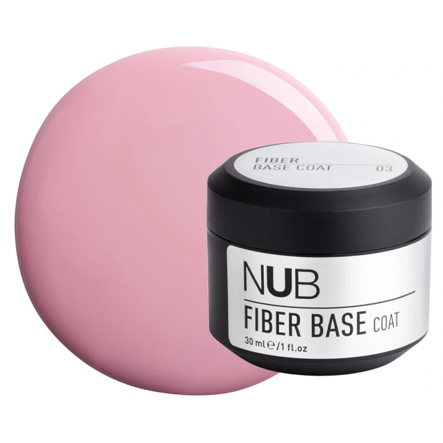 База для гель-лаку з армувальними волокнами NUB Fiber Base Coat 03 Rose рожевий 30 мл