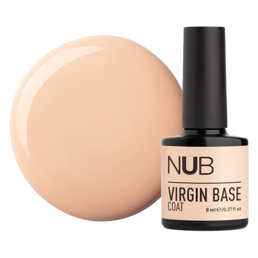 Каучукова камуфлююча база нового покоління NUB Virgin Base Coat 10 бежевий крем 8 мл