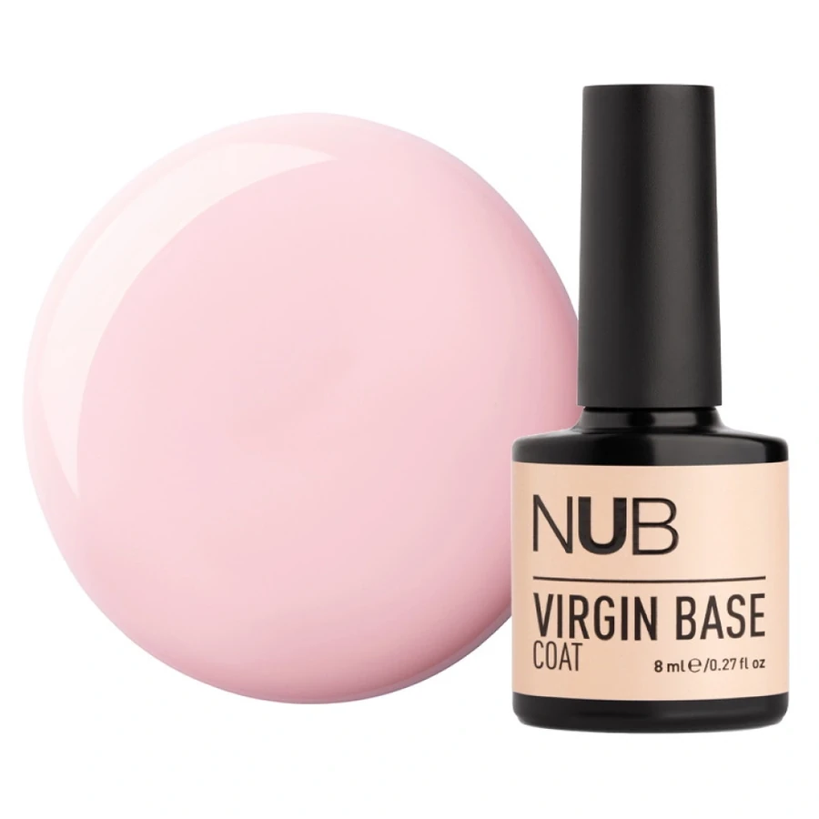 Каучукова камуфлююча база нового покоління NUB Virgin Base Coat 12 світло-рожевий 8 мл
