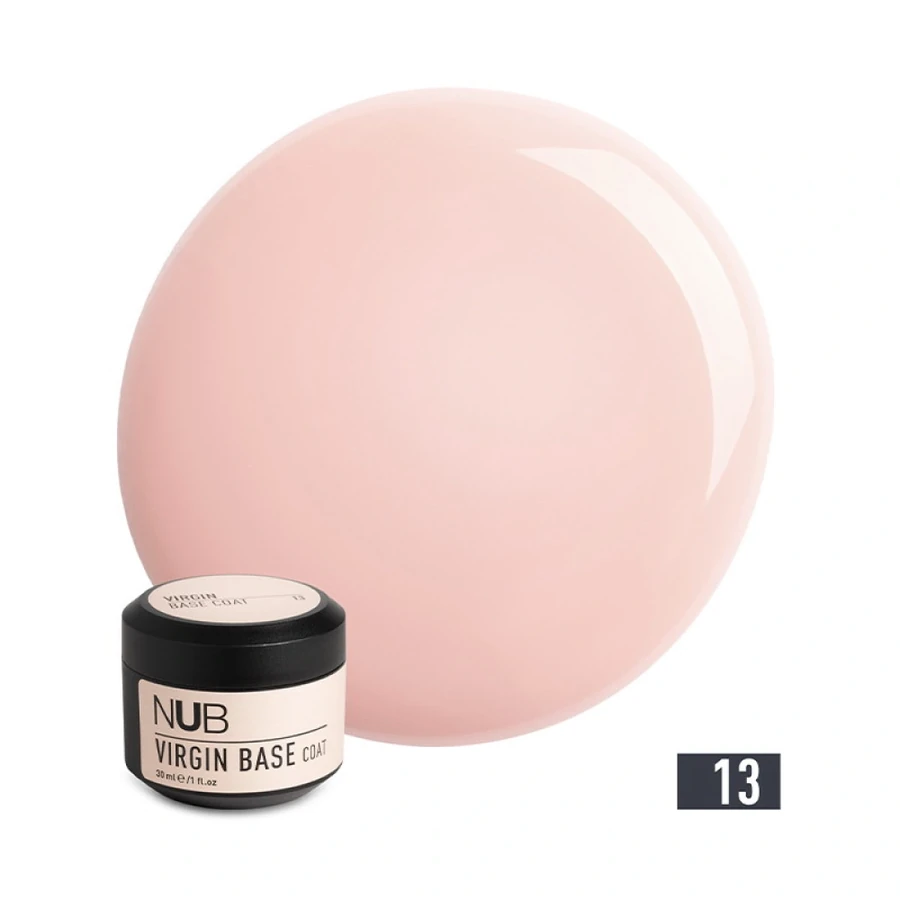 Каучукова камуфлююча база нового покоління NUB Virgin Base Coat 13 кремово-молочний 8 мл