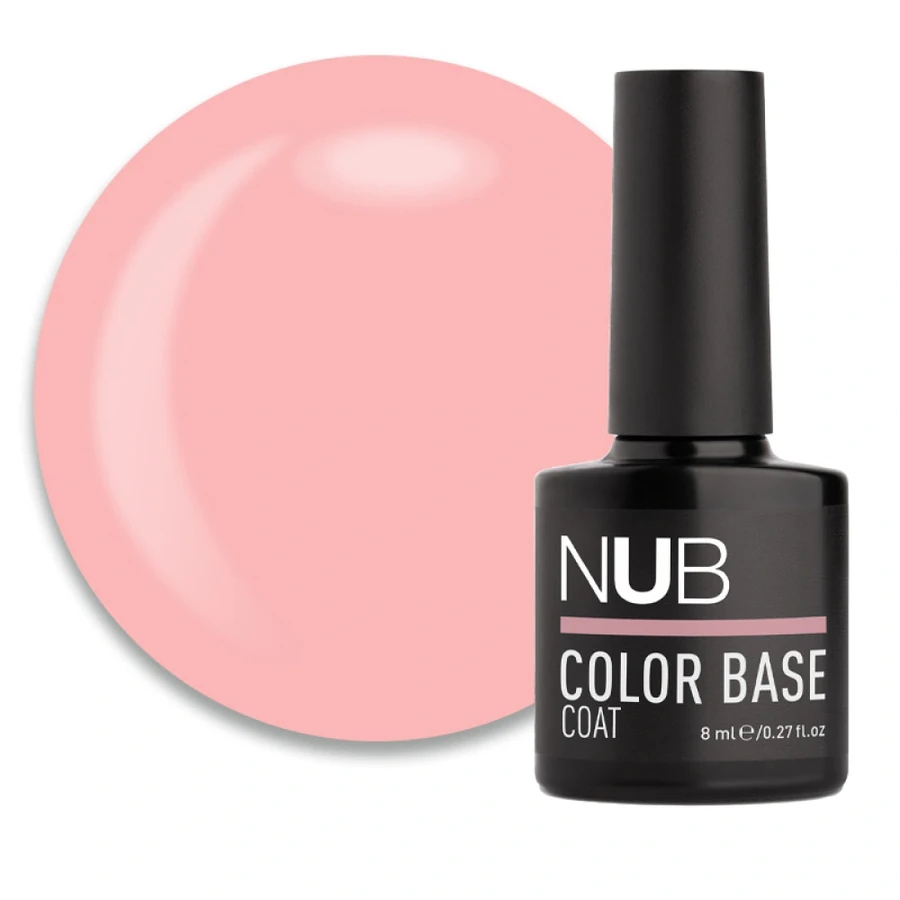 Каучукова кольорова база для гель-лаку NUB Color Base Coat 04 Orchid квітково-рожевий 8 мл