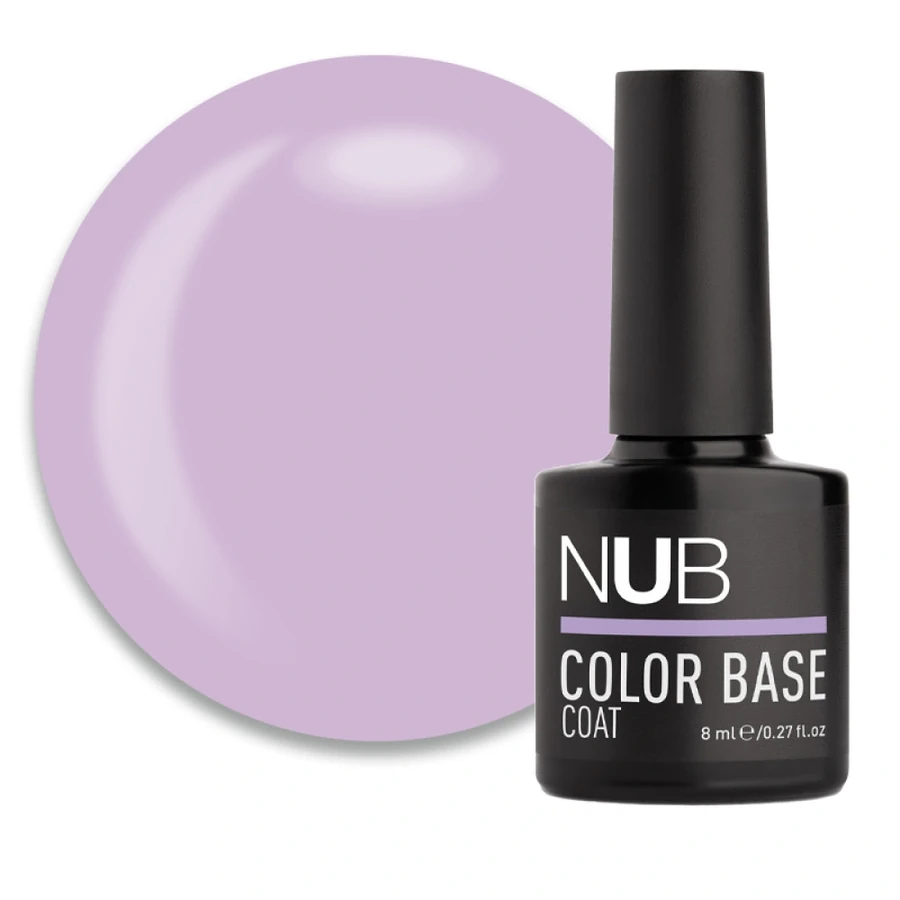 Каучукова кольорова база для гель-лаку NUB Color Base Coat 05 Viola ніжний бузковий 8 мл