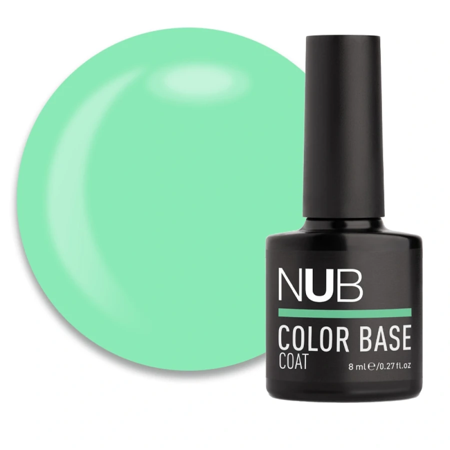 Каучукова кольорова база для гель-лаку NUB Color Base Coat 09 Marine аквамарин 8 мл