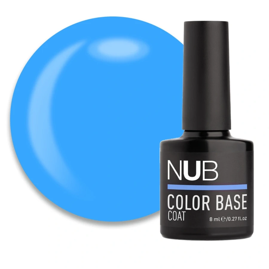 Каучукова кольорова база для гель-лаку NUB Color Base Coat 11 Breath блакитний 8 мл