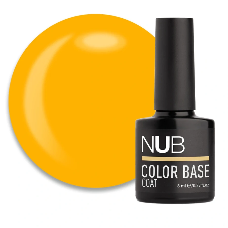 Каучукова кольорова база для гель-лаку NUB Color Base Coat 15 Amber бурштиновий 8 мл
