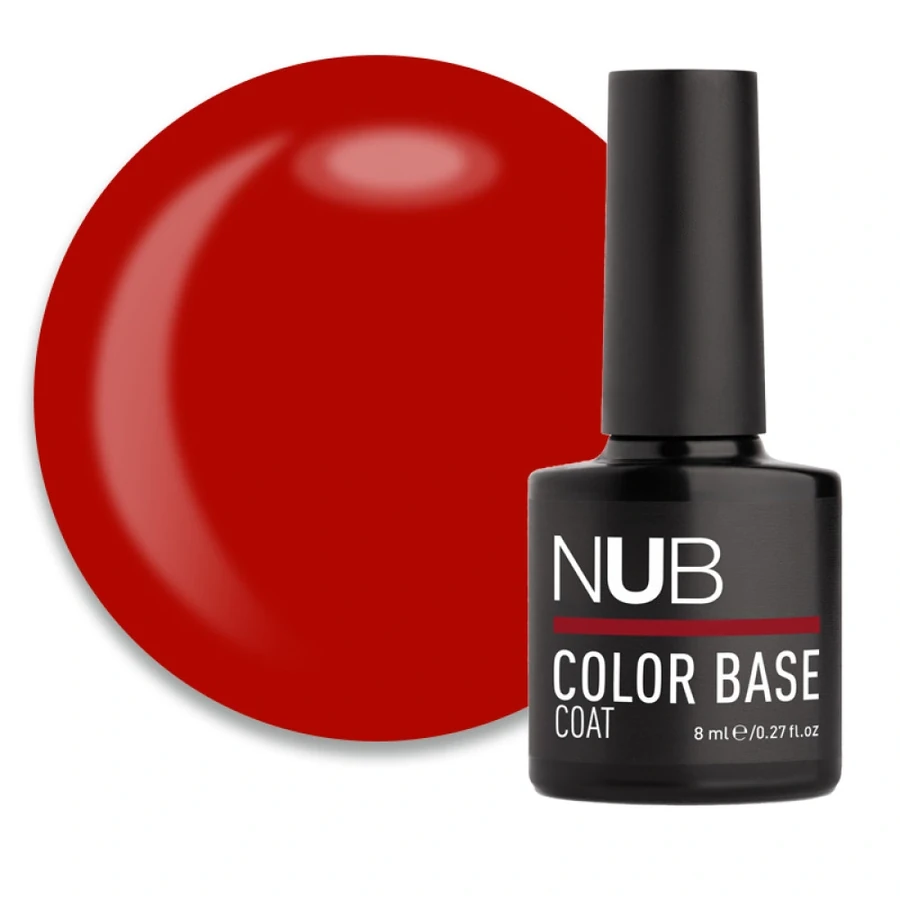 Каучукова кольорова база для гель-лаку NUB Color Base Coat 17 Blaze червоний 8 мл