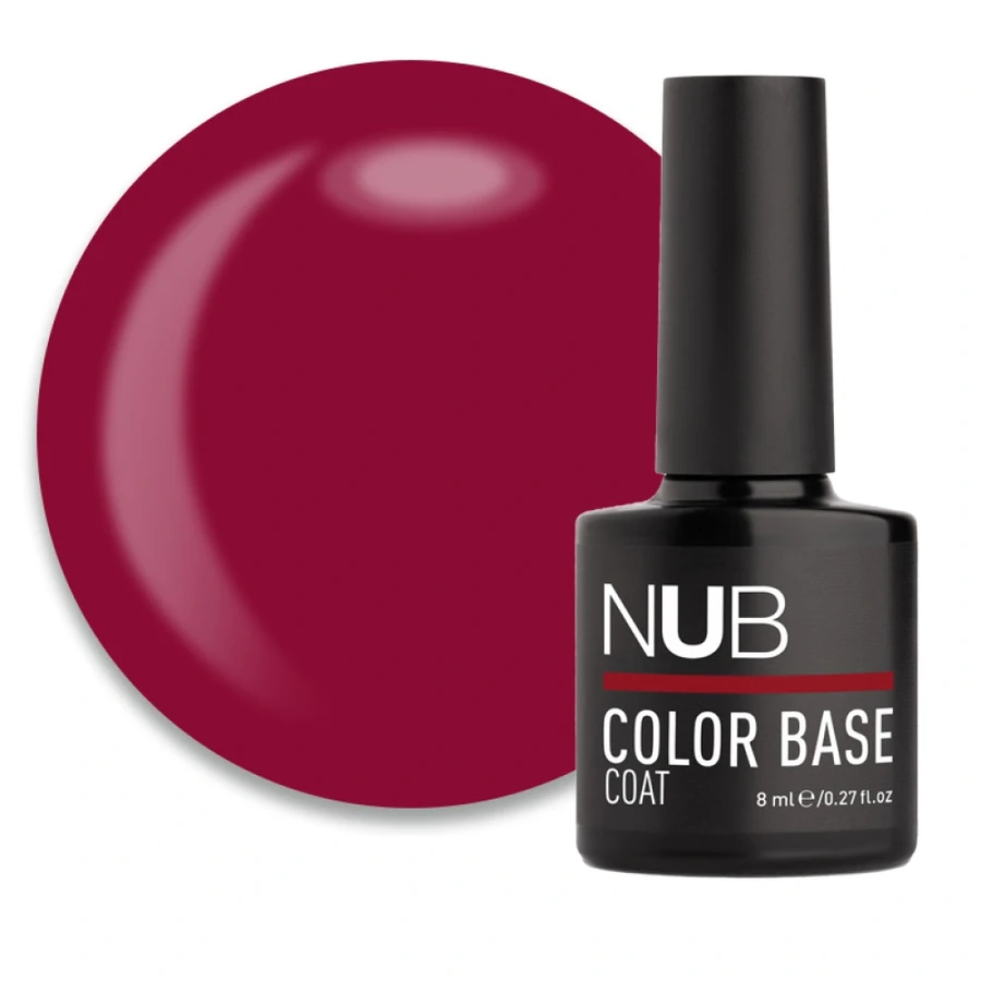 Каучукова кольорова база для гель-лаку NUB Color Base Coat 19 Garnet вишня бордо 8 мл
