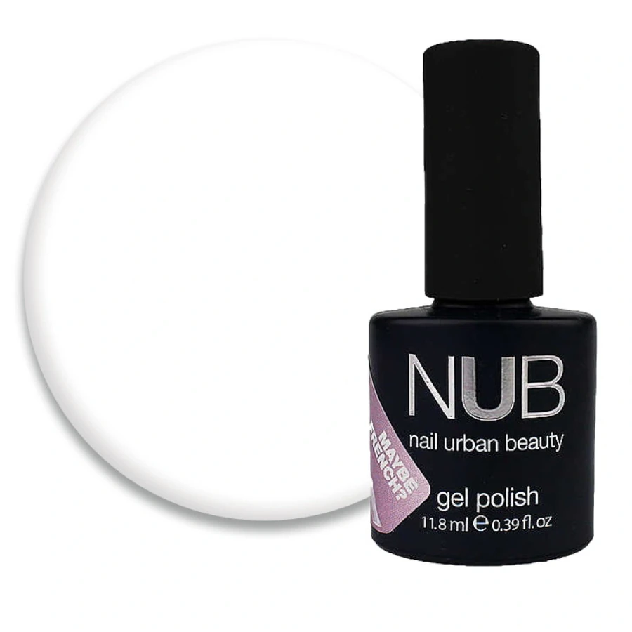 Гель-лак для френчу NUB Gel Polish Maybe French? Bright White яскравий білий 11.8 мл