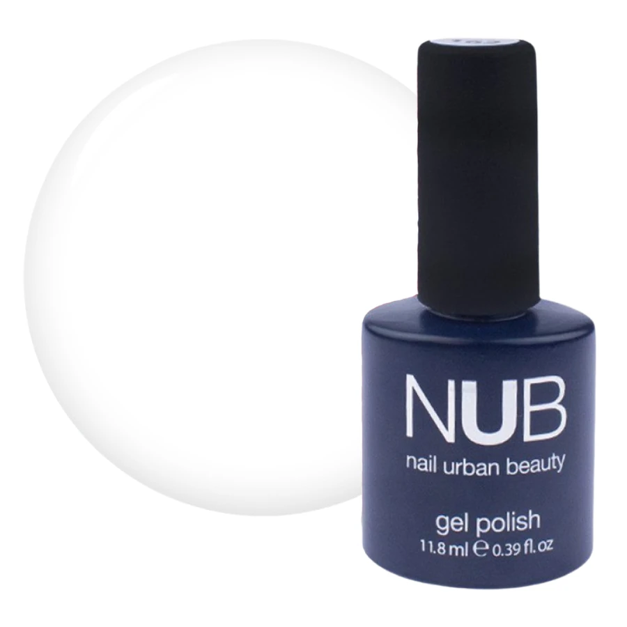 Гель-лак NUB Gel Polish 048 White Collar білий, емаль 11.8 мл