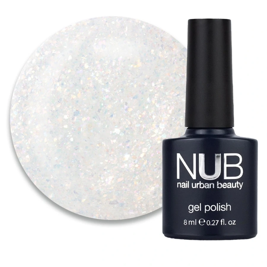 Гель-лак NUB Gel Polish 221 Disney Night прозорий, з голографічною слюдою 8 мл