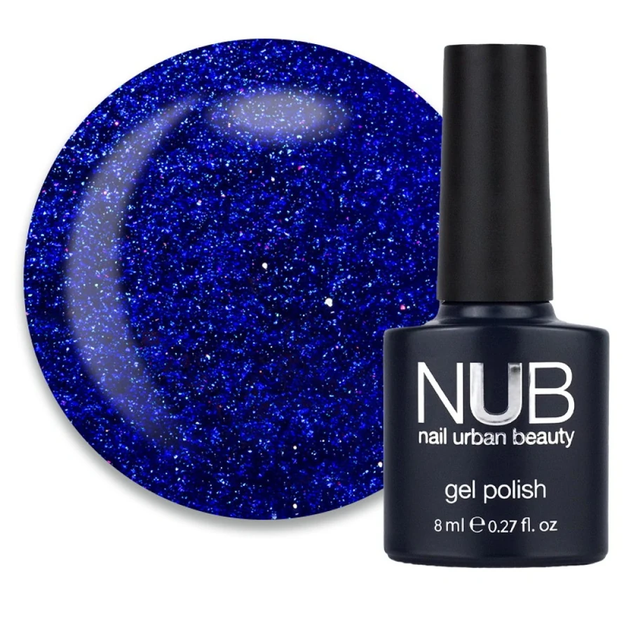 Гель-лак NUB Gel Polish 216 Royal Night синій, з шимером 8 мл