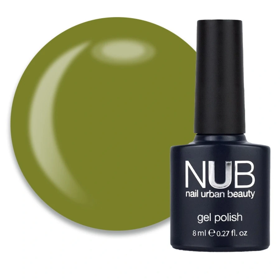 Гель-лак NUB Gel Polish 205 Fresh Breathe оливково-салатовий, емаль 8 мл