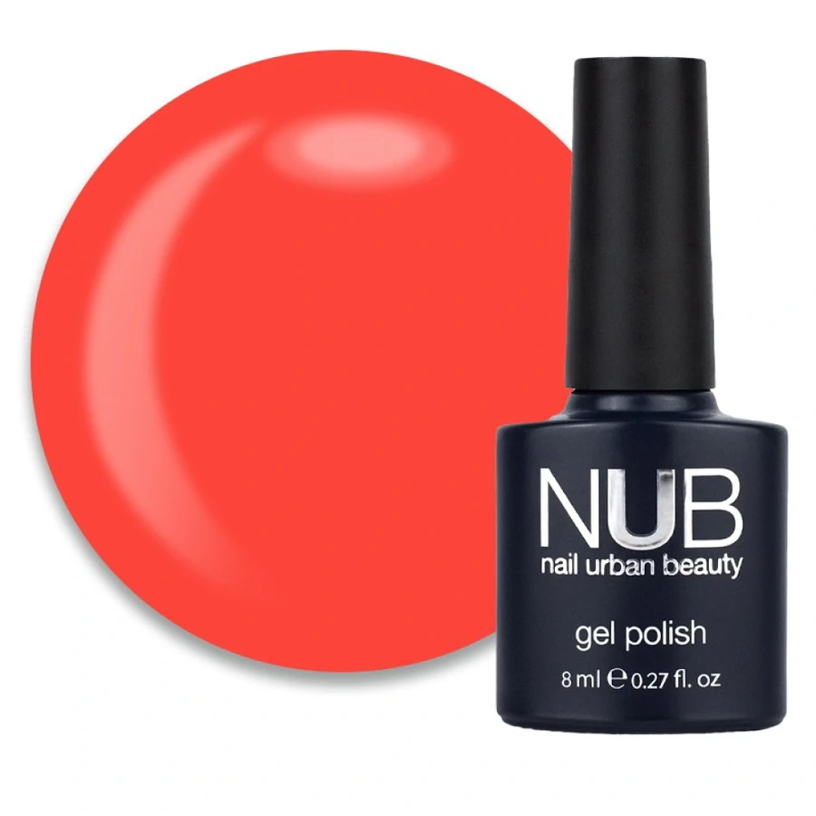 Гель-лак NUB Gel Polish 209 Salmon Glow яскравий помаранчево-кораловий, емаль 8 мл