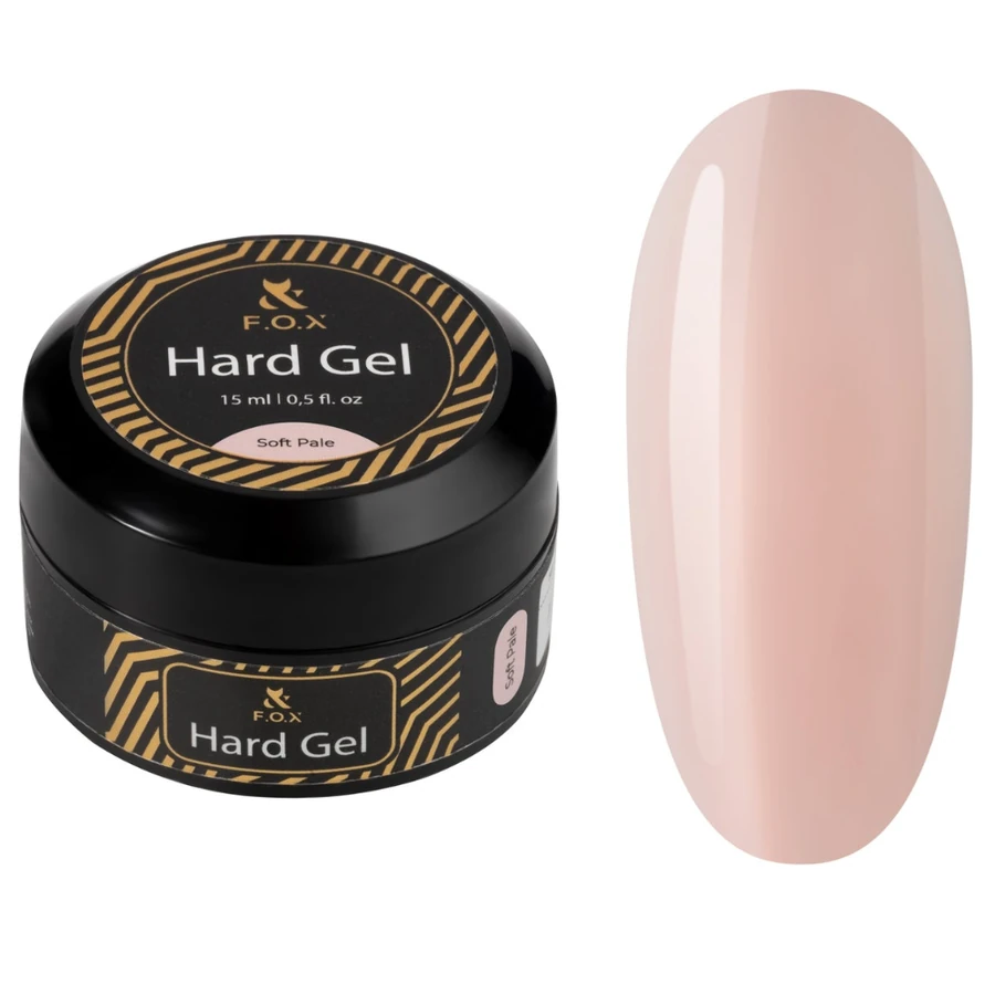 Будівельний рідкий гель FOX Hard Gel Soft Pale нюдовий 15 мл