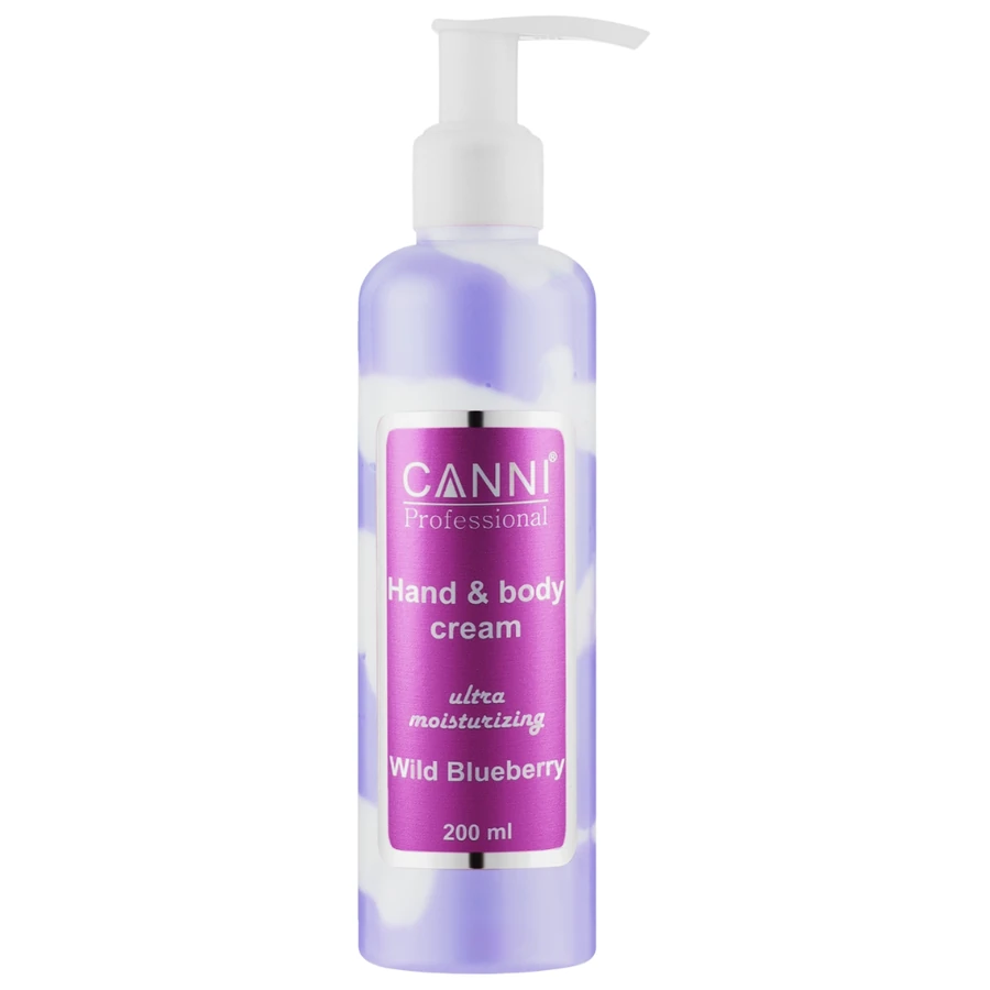 Крем для рук та тіла ультразволожуючий Canni Hand & Body Cream Ultra Moisturizing Wild Blueberry Лісові ягоди 200 мл