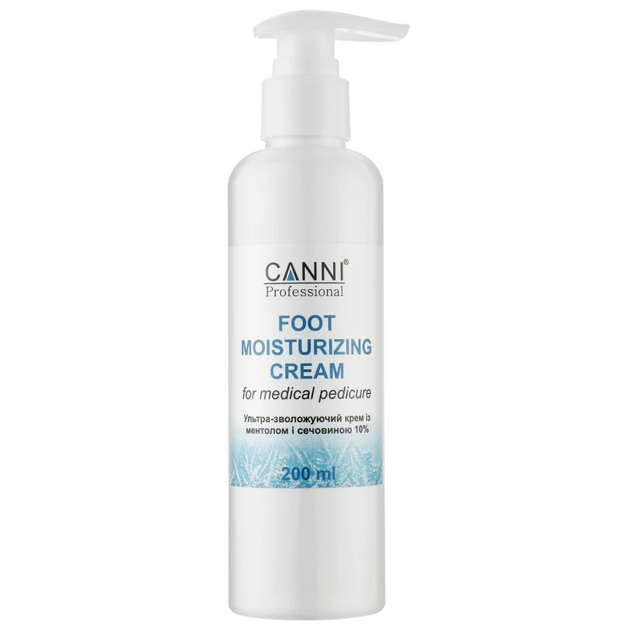 Крем для ніг з ментолом та сечовиною 10% Canni Foot Moisturizing Cream 200 мл