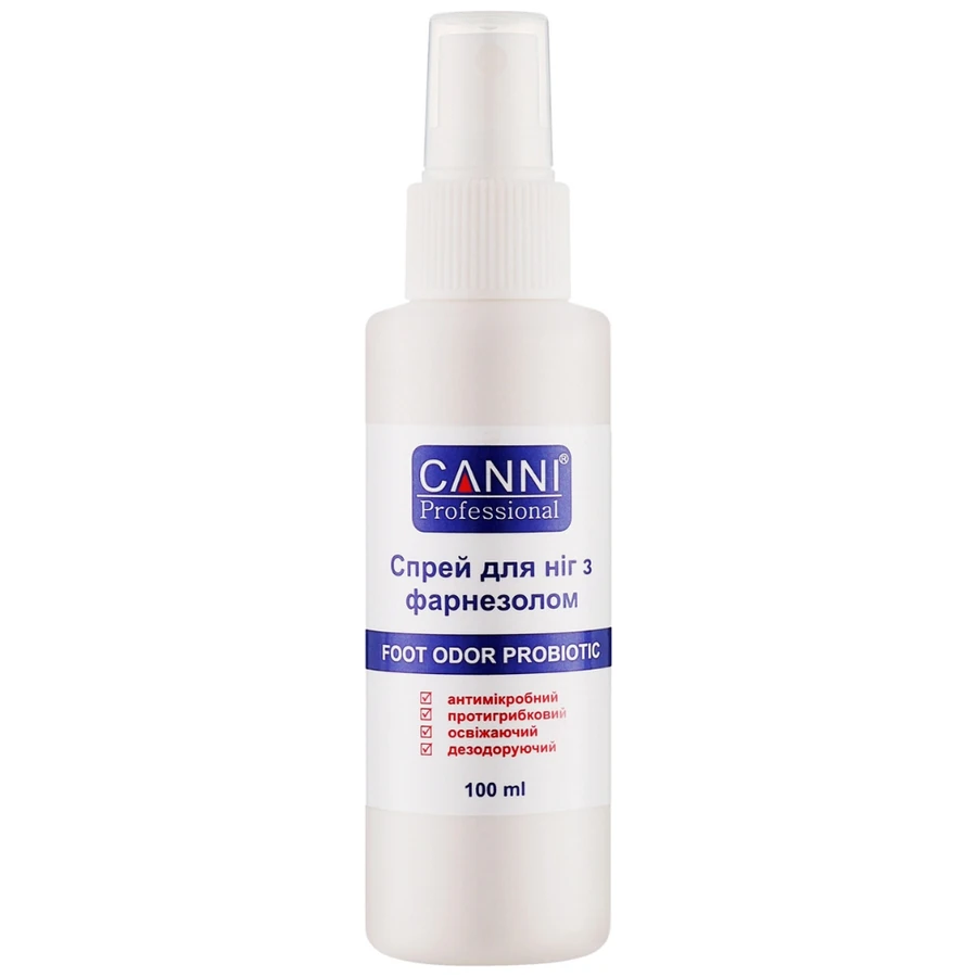 Спрей для ніг з фарнезолом і ментолом Canni Foot Odor Probiotic Spray 100 мл