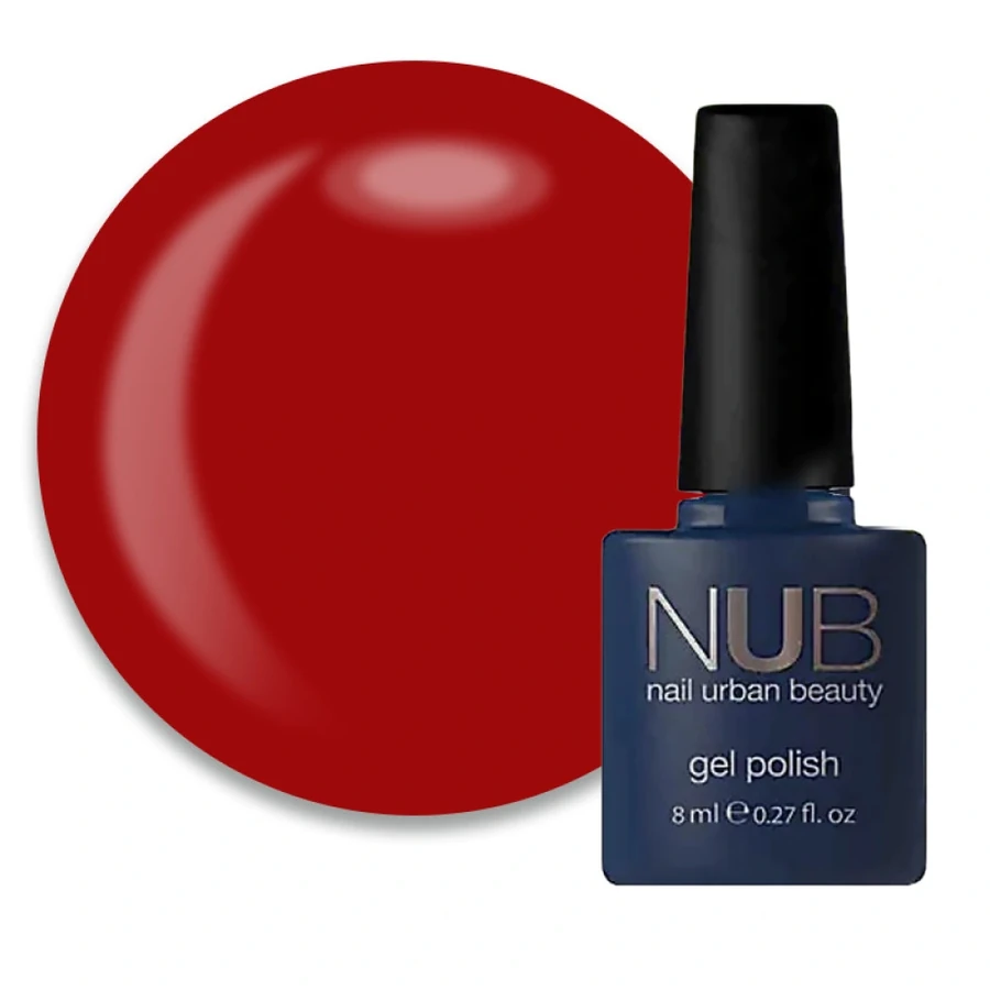 Гель-лак NUB Gel Polish 195 Old School Red світлий ягідно-червоний, емаль 8 мл