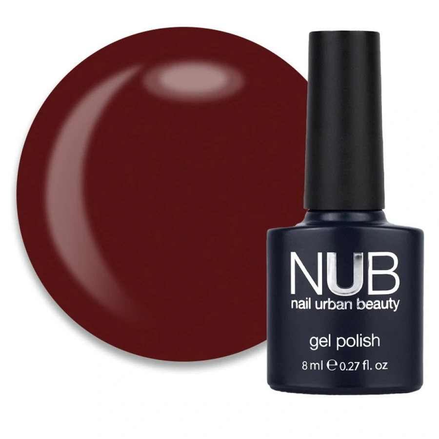 Гель-лак NUB Gel Polish 183 Mahogony вишневий лікер, емаль 8 мл