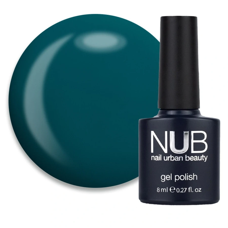 Гель-лак NUB Gel Polish 240 Boundless насичений зелено-бірюзовий, емаль 8 мл