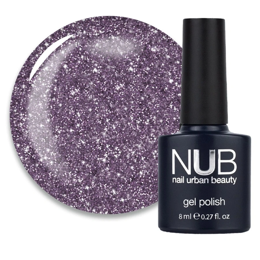 Гель-лак NUB Gel Polish 110 Pegasus фіалково-сріблясті блискітки та слюда 8 мл