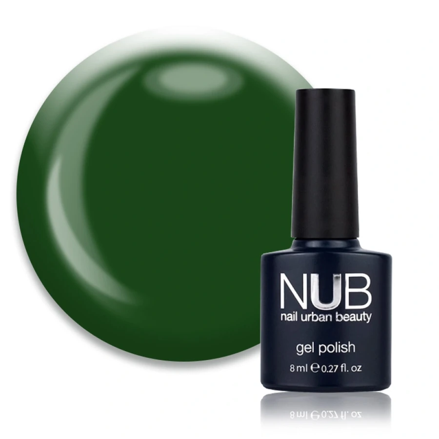 Гель-лак NUB Gel Polish 232 Peony Leaves насичений зелений, емаль 8 мл