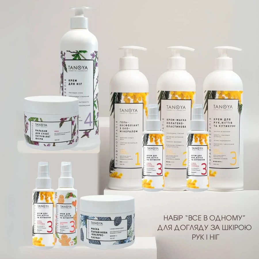 Набір для рук та ніг "Все в одному" Tanoya Cosmetic Set for Hands & Feet All in One Мімоза