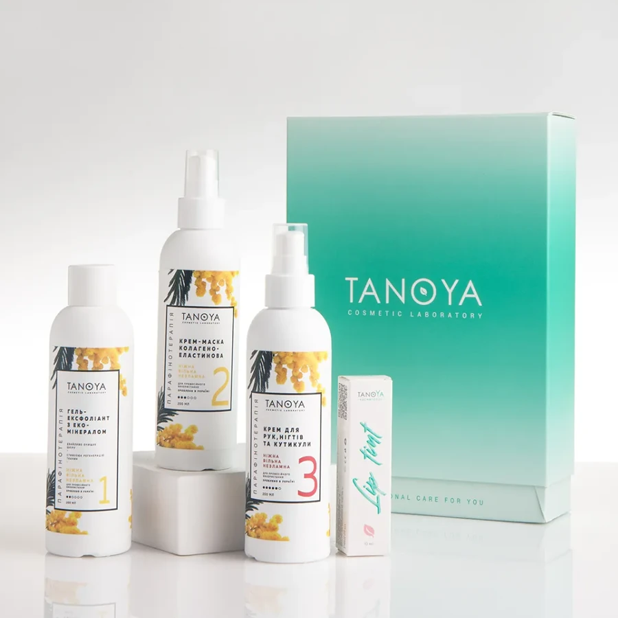 Набір "Парафінотерапія" у подарунковій коробці Tanoya Cosmetic Set Mimosa Мімоза