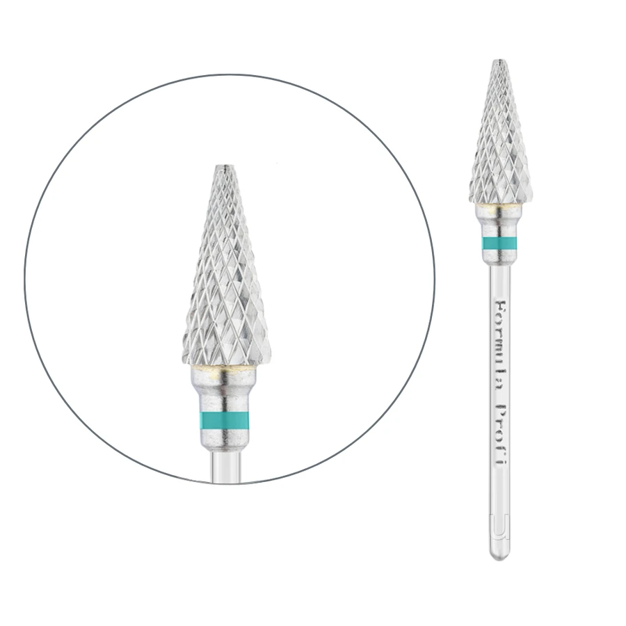 Фреза твердосплавна конус усічений Formula Profi Carbide Nozzle 100-1029 зелена, висока жорсткість