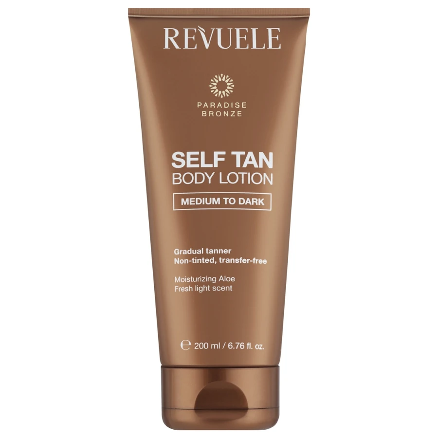 Лосьйон для автозасмаги тіла Revuele Salf Tan Body Lotion Medium To Dark від середнього до темного відтінку 200 мл