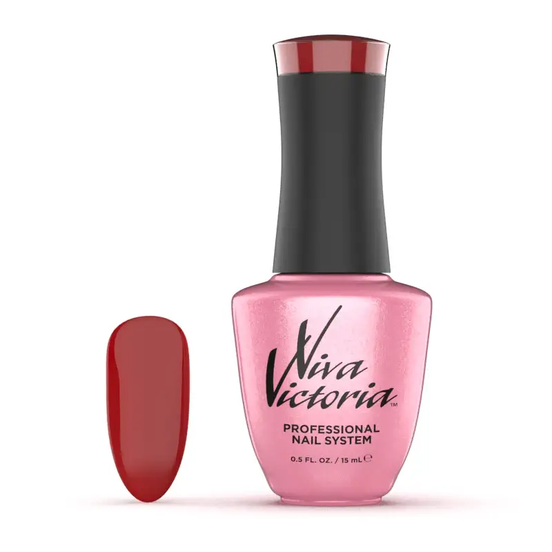 Гель-лак Viva Victoria Gel Polish Assorti-118 червоний з легким рожевим відтінком, емаль 15 мл