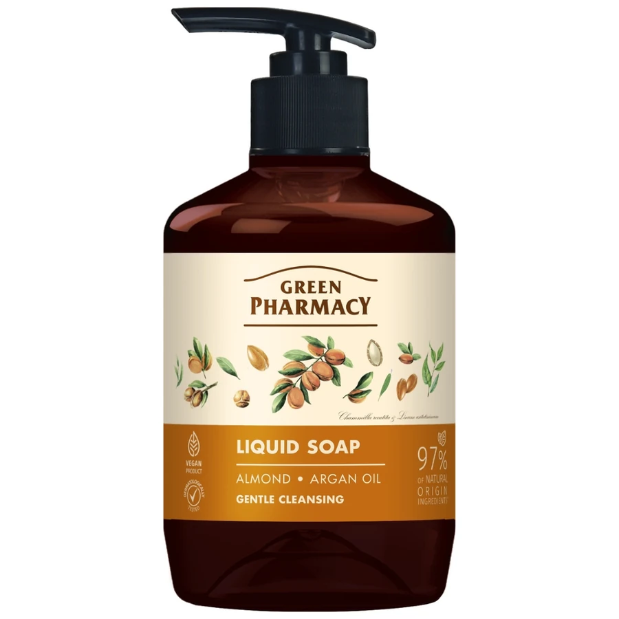 Рідке мило Green Pharmacy Liquid Soap Almond & Argan Oil Мигдаль та арганова олія 460 мл