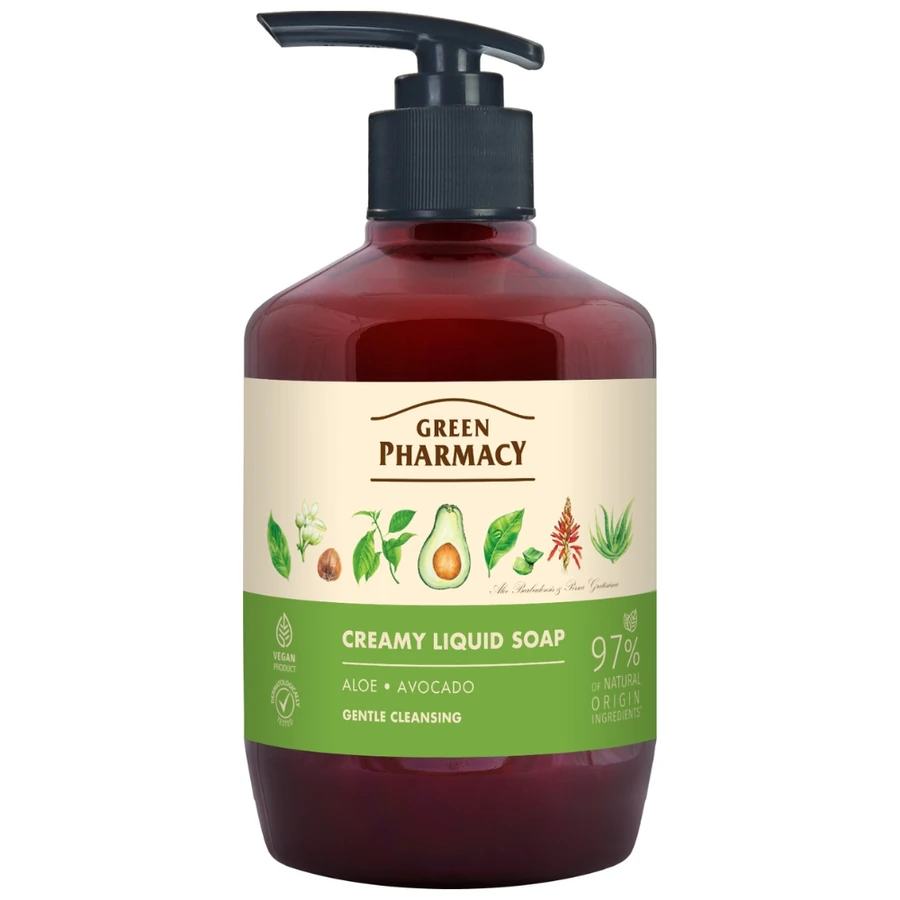 Рідке крем-мило Green Pharmacy Creamy Liquid Soap Aloe & Avocado Алое та авокадо 460 мл