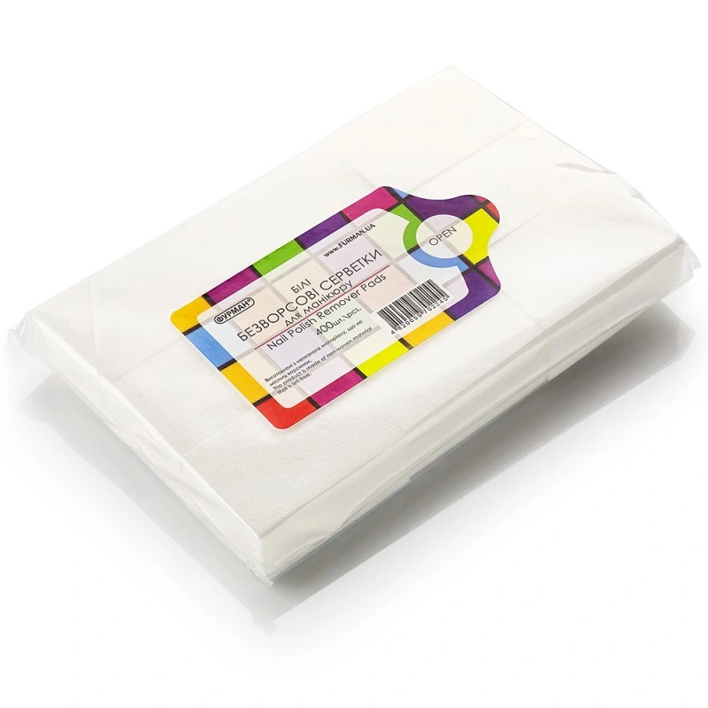 Безворсові серветки для манікюру Фурман Nail Polish Remover Pads 400 шт