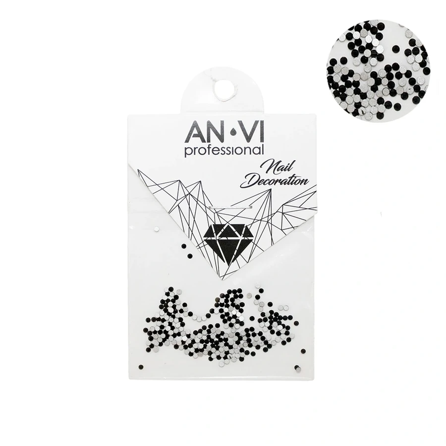 Камінці сваровскі "Піксі" ANVI Swarovski PIXI Stones №4 Black чорний 200 шт