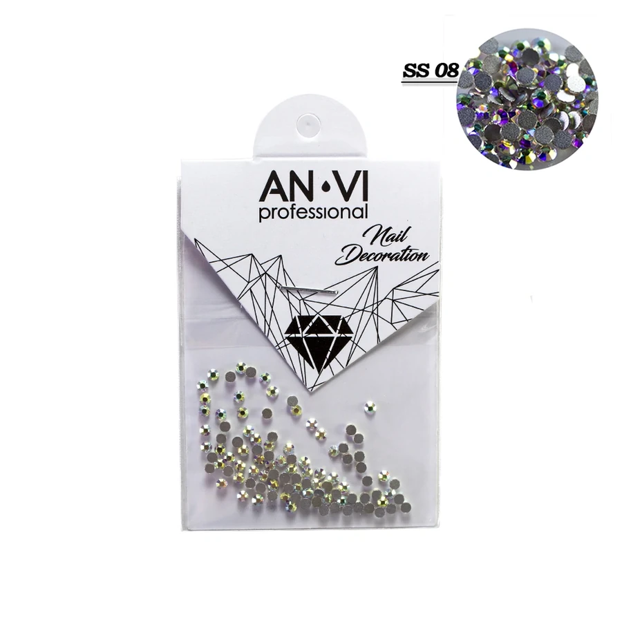 Камінці сваровських "Кристал піксі" ANVI Rhinestones Swarovski Crystal Pixie SS08 хамелеон 100 шт