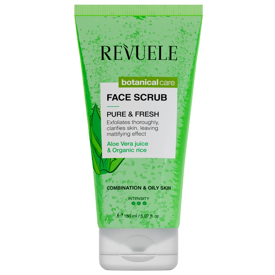 Revuele Botanical Care Face Scrub Pure & Fresh Алое вера та органічний рис 150 мл