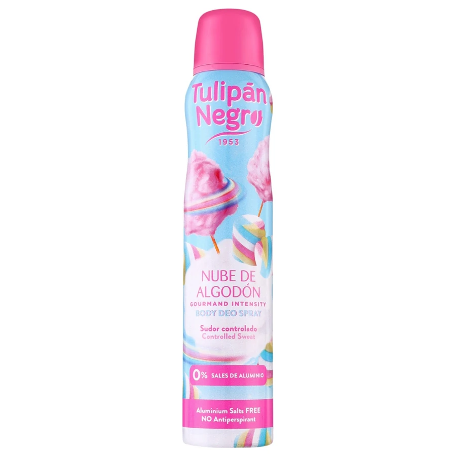 Дезодорант-спрей для жінок "Бавовняна хмара" Tulipan Negro Body Deo Spray Cotton Cloud 200 мл