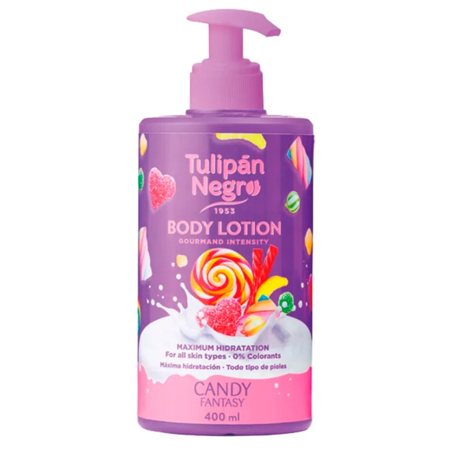 Лосьйон для тіла "Цукеркові фантазії" Tulipan Negro Candy Fantasy Body Lotion з дозатором 400 мл
