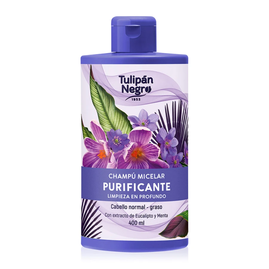 Шампунь міцелярний для очищення волосся Tulipan Negro Micelar Sampoo Cleansing евкаліпт + м&rsquo;ята 400 мл