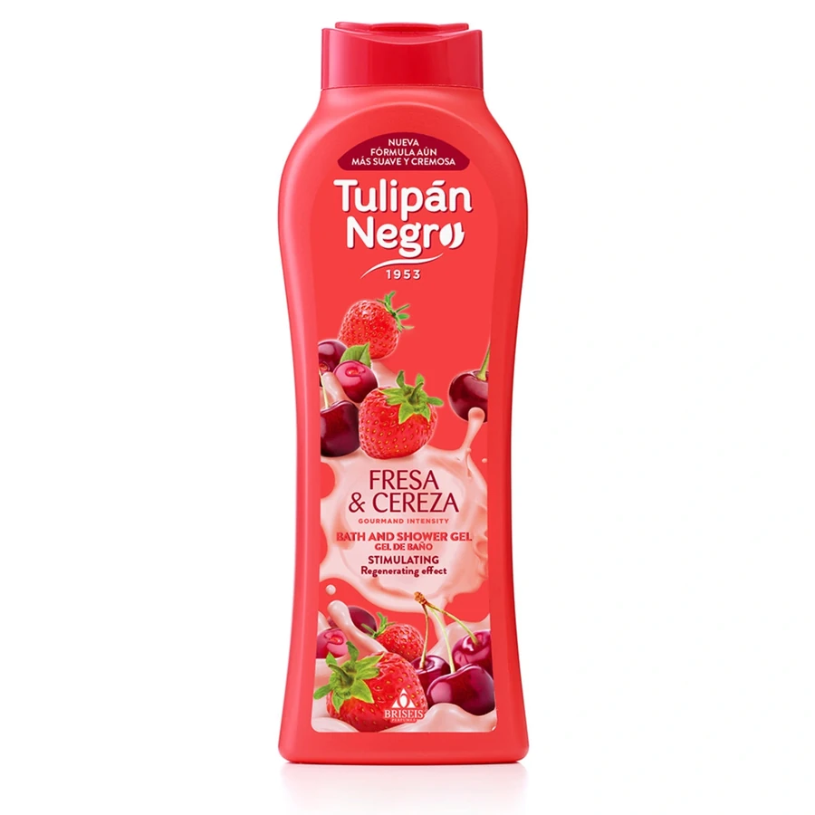 Гель для душу Tulipan Negro Shower Gel Strawberry & Cherry Полуниця та вишня 650 мл