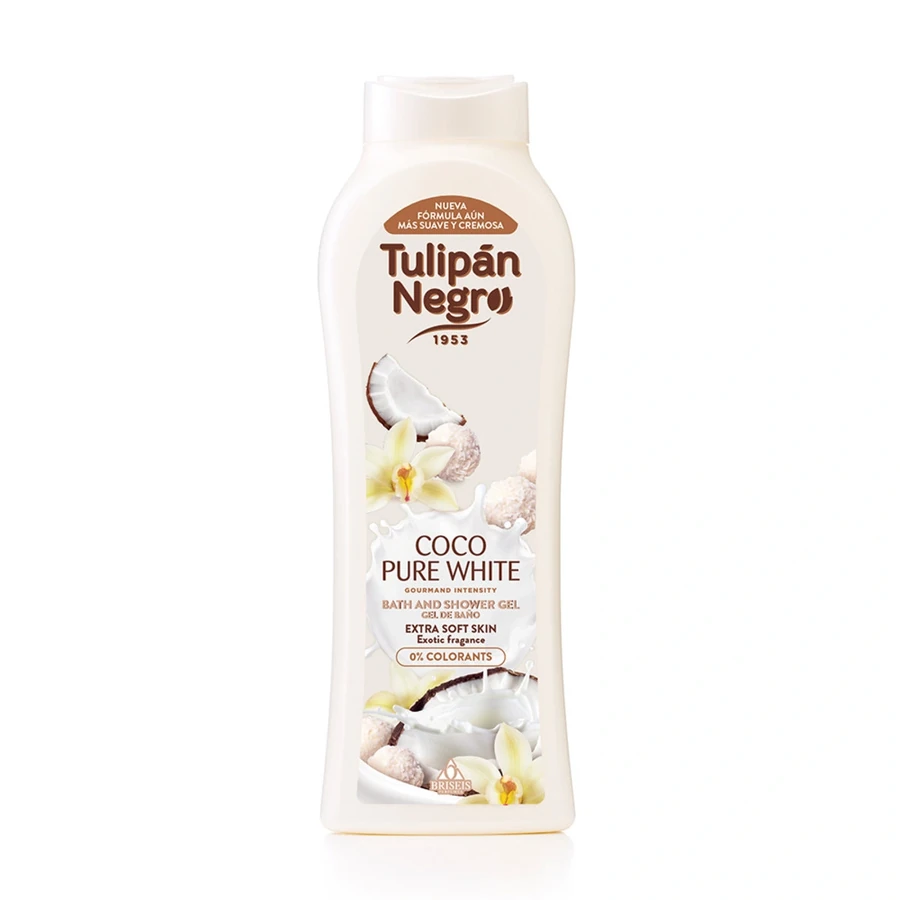 Гель для душу Tulipan Negro Shower Gel Coco Pure White Ніжний кокос 650 мл