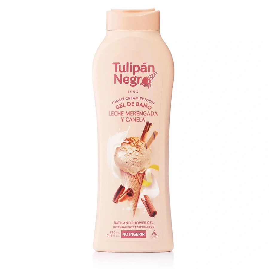 Гель для душу Tulipan Negro Shower Gel Yummy Cream Milk Meringue & Cinnamon Молочне бізе 650 мл