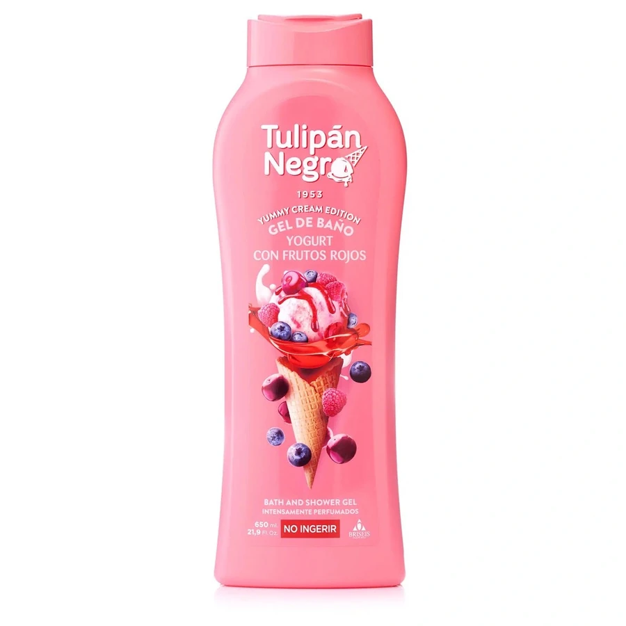 Гель для душу Tulipan Negro Shower Gel Yummy Cream Yoghurt with Red Fruits Ягідний йогурт 650 мл
