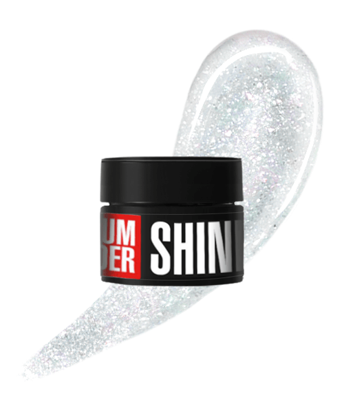 Моделюючий гель з блискітками Kodi Medium Builder Shine Gel 01 молочний 13 г