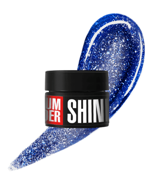 Моделюючий гель з блискітками Kodi Medium Builder Shine Gel 02 синій 13 г