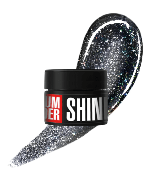Моделюючий гель з блискітками Kodi Medium Builder Shine Gel 04 чорний 13 г